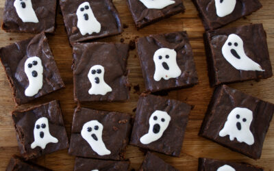 Boo Brownies (with Pumpkin)